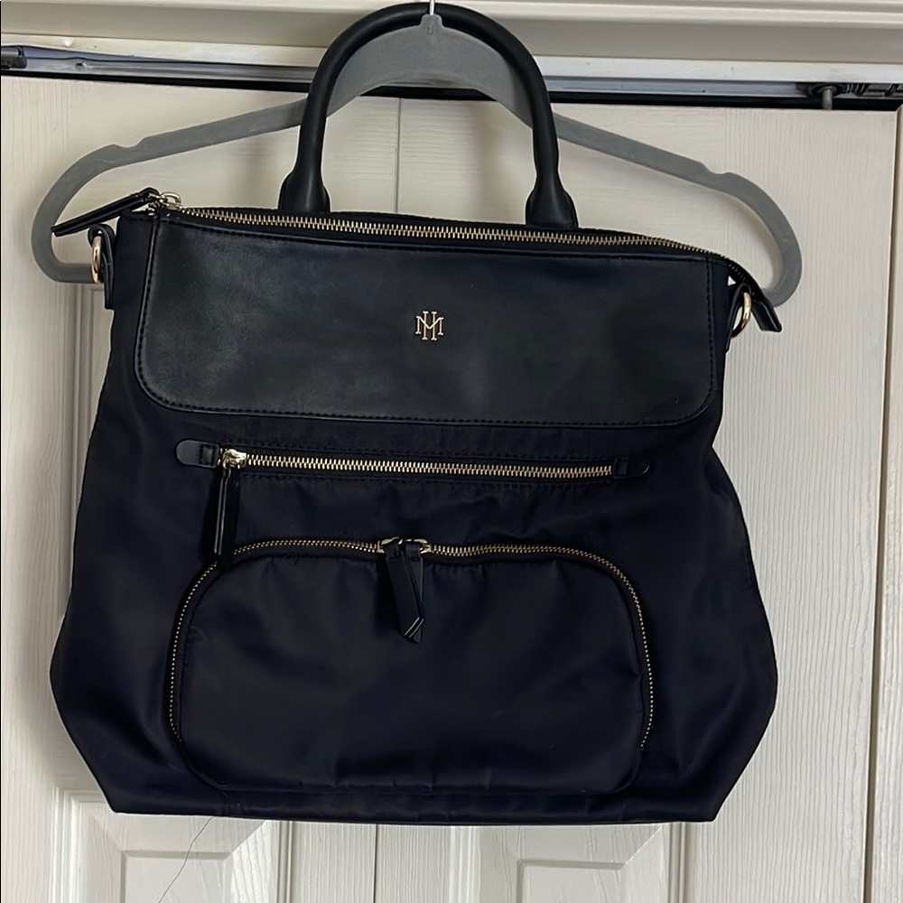 Mark & Hall Black Tote Bag with Gold Accents
